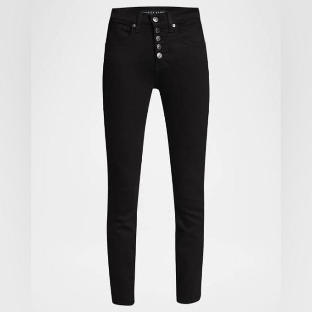 Veronica Beard Debbie High-Rise Ankle-Crop Skinny Jean, black size 26 - Picture 4 of 6